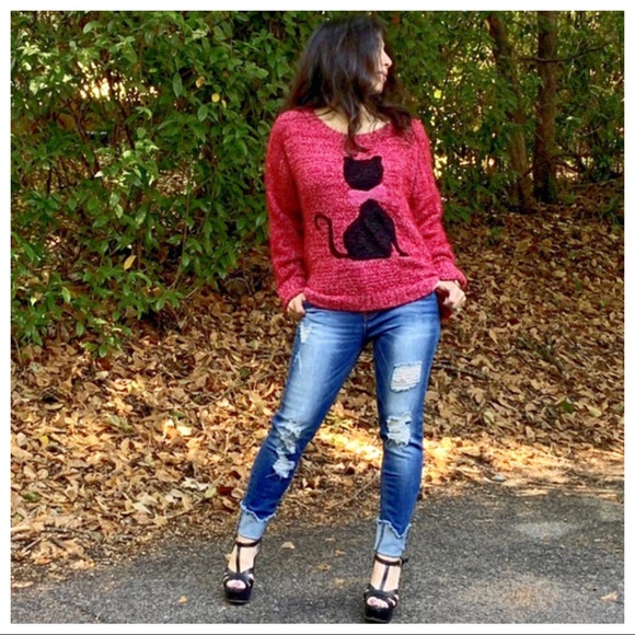 ✨LAST ONE ✨PARIS✨Gorgeous fuzzy Cat sweater - Picture 5 of 6